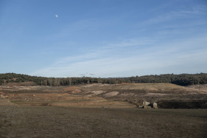 Vista del pant de Sau, a Barcelona. 