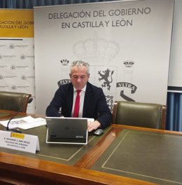 El delegado del Gobierno, Nicanor Sen, durante el balance de la gestión socioeconómica de la Administración central en CyL.