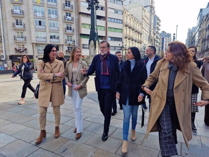 Mariano Rajoy este lunes en Vigo.