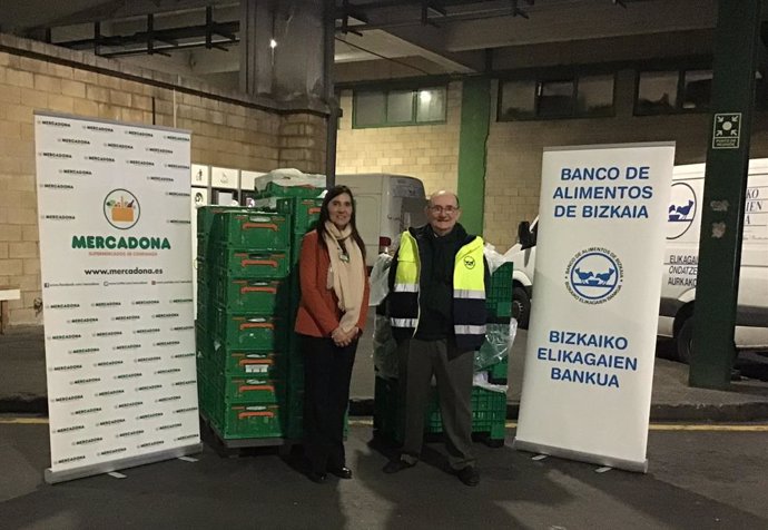 Donación de Mercadona al Banco de Alimentos de Bizkaia