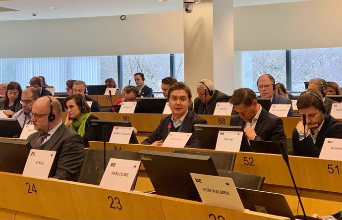 El director xeral de Relacións Exteriores y con la UE, Jesús Gamallo, en la reunión de Recursos Naturales (NAT).