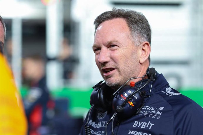 Archivo - El jefe de equipo  de Red Bull, Christian Horner, en el GP de Las Vegas 2023. 