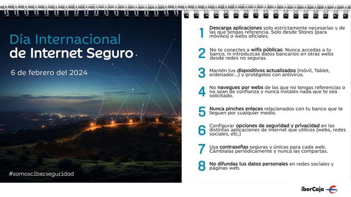 Ibercaja se suma al Día Internacional de Internet Seguro y ofrece varias recomendaciones