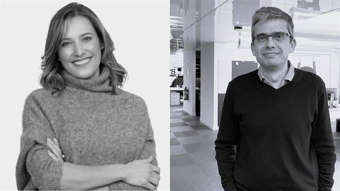 Marta González, directora de Sostenibilidad de PRISA Media y Pablo Cayado, director de Gestión Ambiental de PRISA Media.