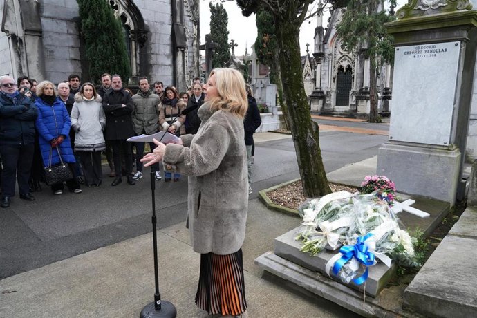 Archivo - La hermana de Gregorio Ordóñez y presidenta del colectivo de víctimas del terrorismo Covite, Consuelo Ordóñez, interviene en el acto en memoria del edil del PP Gregorio Ordóñez en el aniversario de su asesinato.