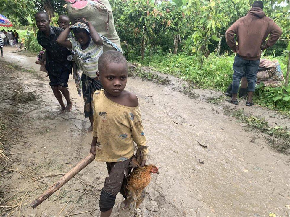 Archivo - Desplazados en Kivu del Norte