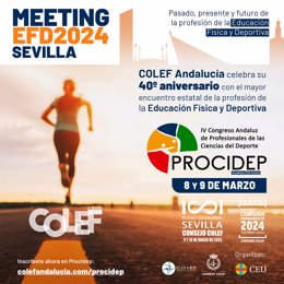 Encuentro que organiza el Colegio Oficial de Licenciados en Educación Física y Ciencias de la Actividad Física y del Deporte de Andalucía en la sede de CEU en Bormujos, en Sevilla.