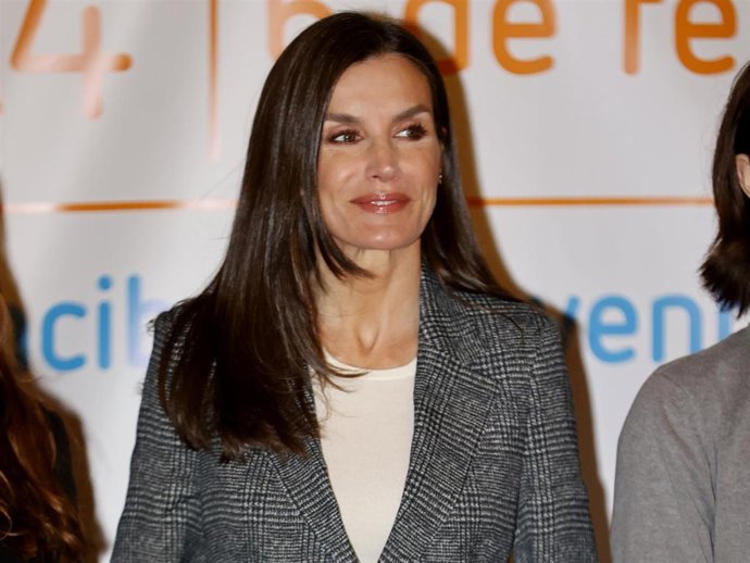 La Reina Letizia a su llegada al acto de inauguración del Día de Internet Segura 2024