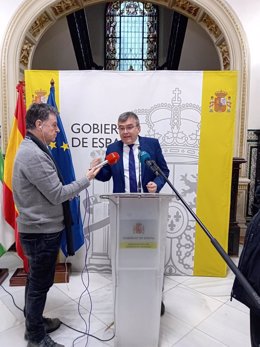 El subdelegado del Gobierno en Granada, José Antonio Montilla, en rueda de prensa.