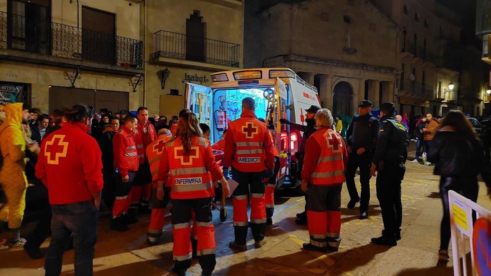 Parte del dispositivo de Cruz Roja en la pasada edición del Carnaval de Ciudad Rodrigo (Salamanca)