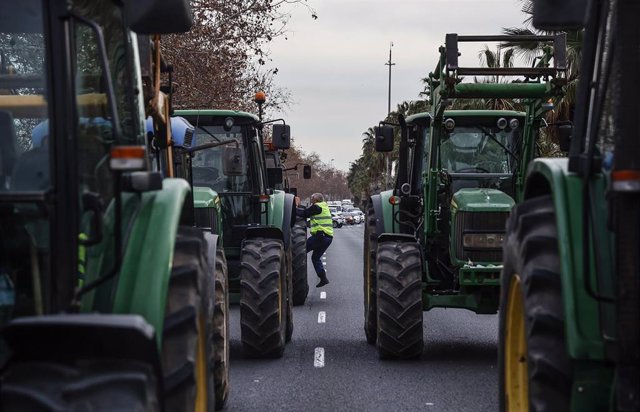 Protesta de agricultores en València