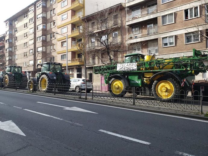 Tractores en Segovia por la manifestación