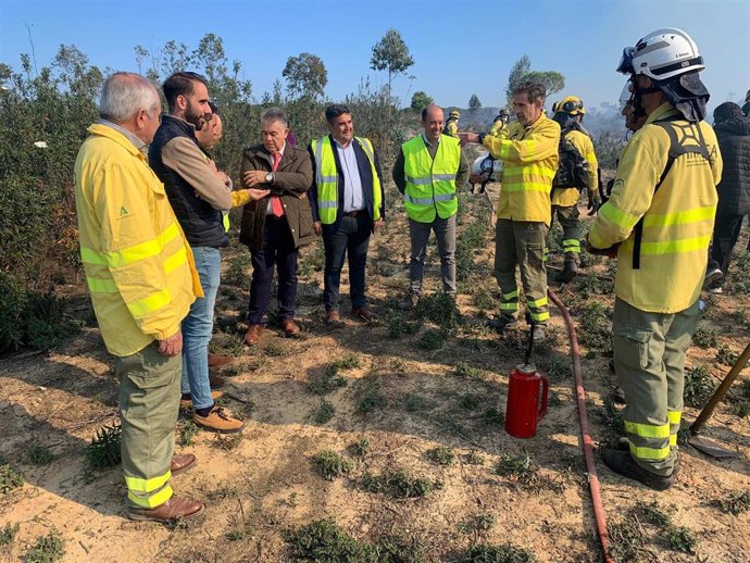 Imagen de la quema prescrita en Almonte (Huelva).