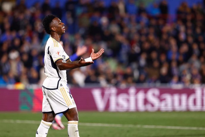 Vinícius con el Real Madrid en el partido ante el Getafe