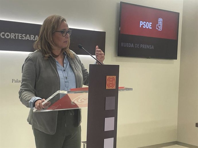 La portavoz parlamentaria del PSOE Aragón, Mayte Pérez.