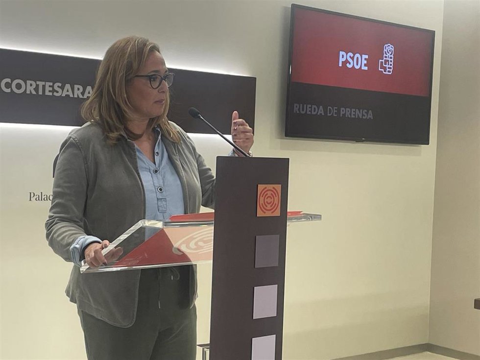 La portavoz parlamentaria del PSOE Aragón, Mayte Pérez.