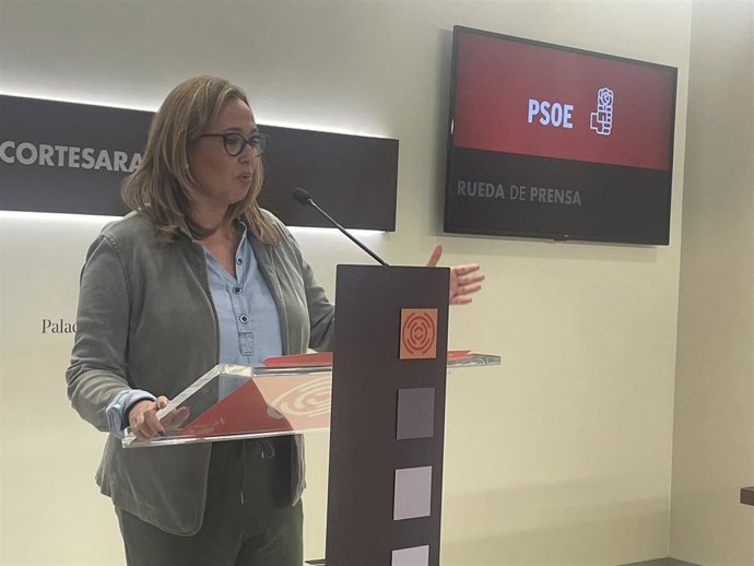 La portavoz del PSOE Aragón, Mayte Pérez.