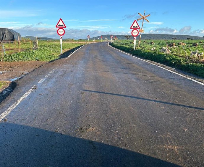 Tramo de la carretera A-3278 en el que ha intervenido la Junta.