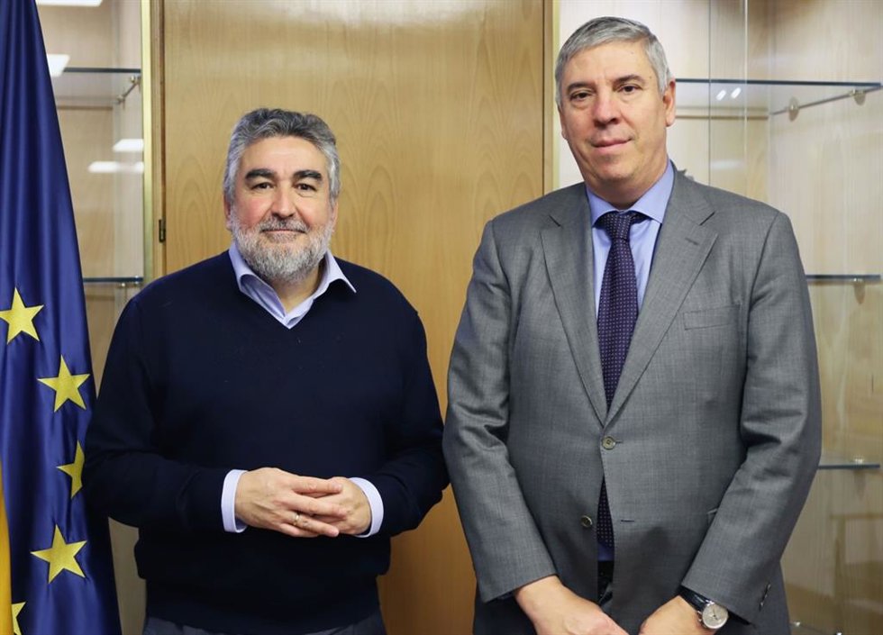 El presidente del Consejo Superior de Deportes (CSD), José Manuel Rodríguez Uribes, junto al presidente del Comité Ejecutivo de IFEMA, José Vicente de los Mozos.