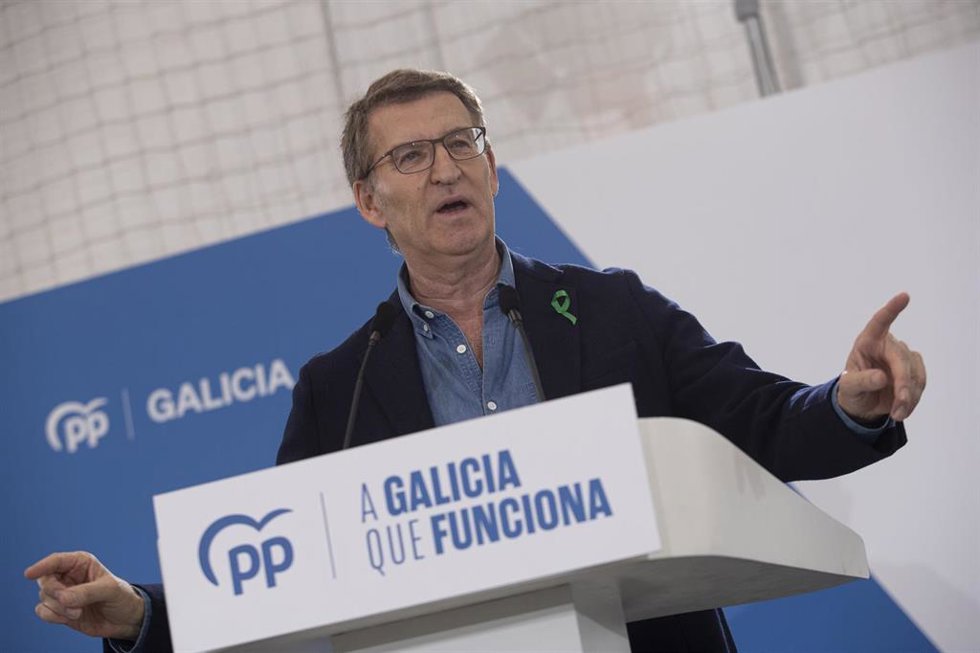 El presidente del PP, Alberto Núñez Feijóo