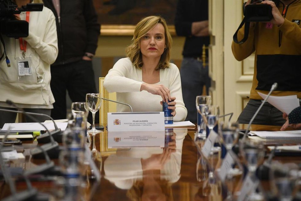 La ministra de Educación, Formación Profesional y Deportes, Pilar Alegría, 