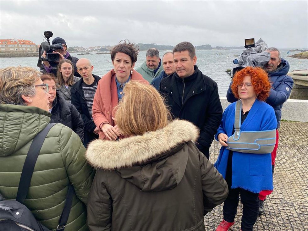 La candidata del BNG a la Presidencia de la Xunta, Ana Pontón, en declaraciones a los medios.