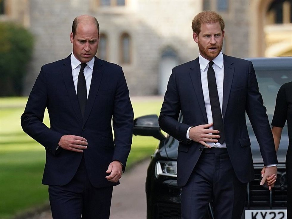 Archivo - El Príncipe de Gales y el duque de Sussex en uno de sus últimos encuentros