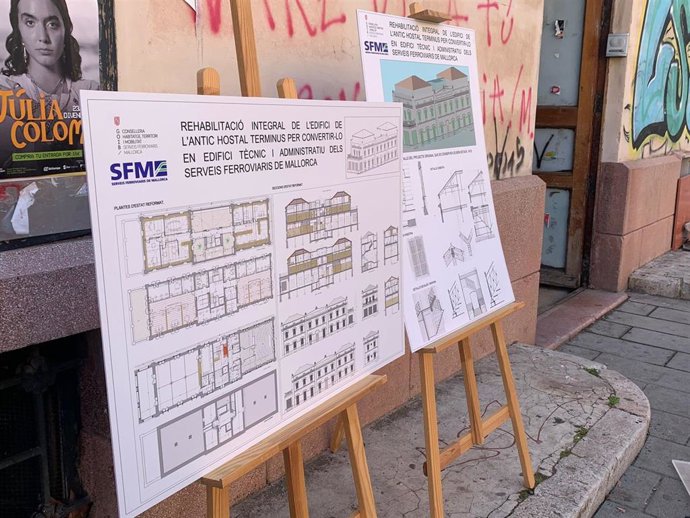 Obras en el antiguo Hostal Términus de Palma