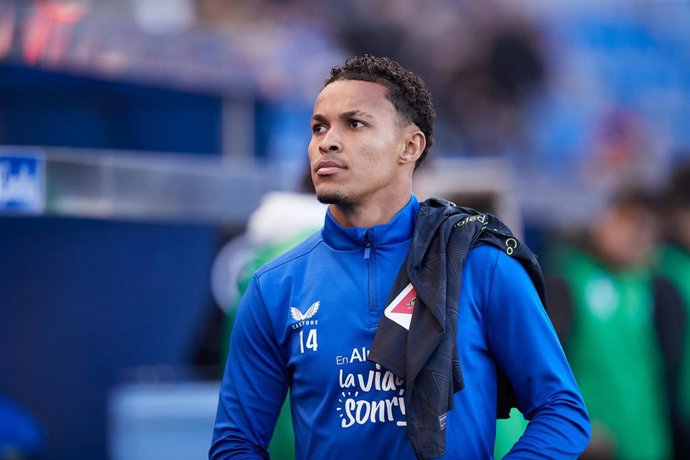 Archivo - El futbolista Lázaro Vinícius, con la UD Almería. 