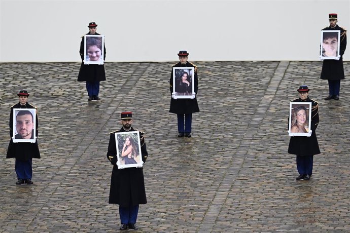 Homenaje nacional en Francia a las víctimas de los atentados del 7 de octubre en Israel
