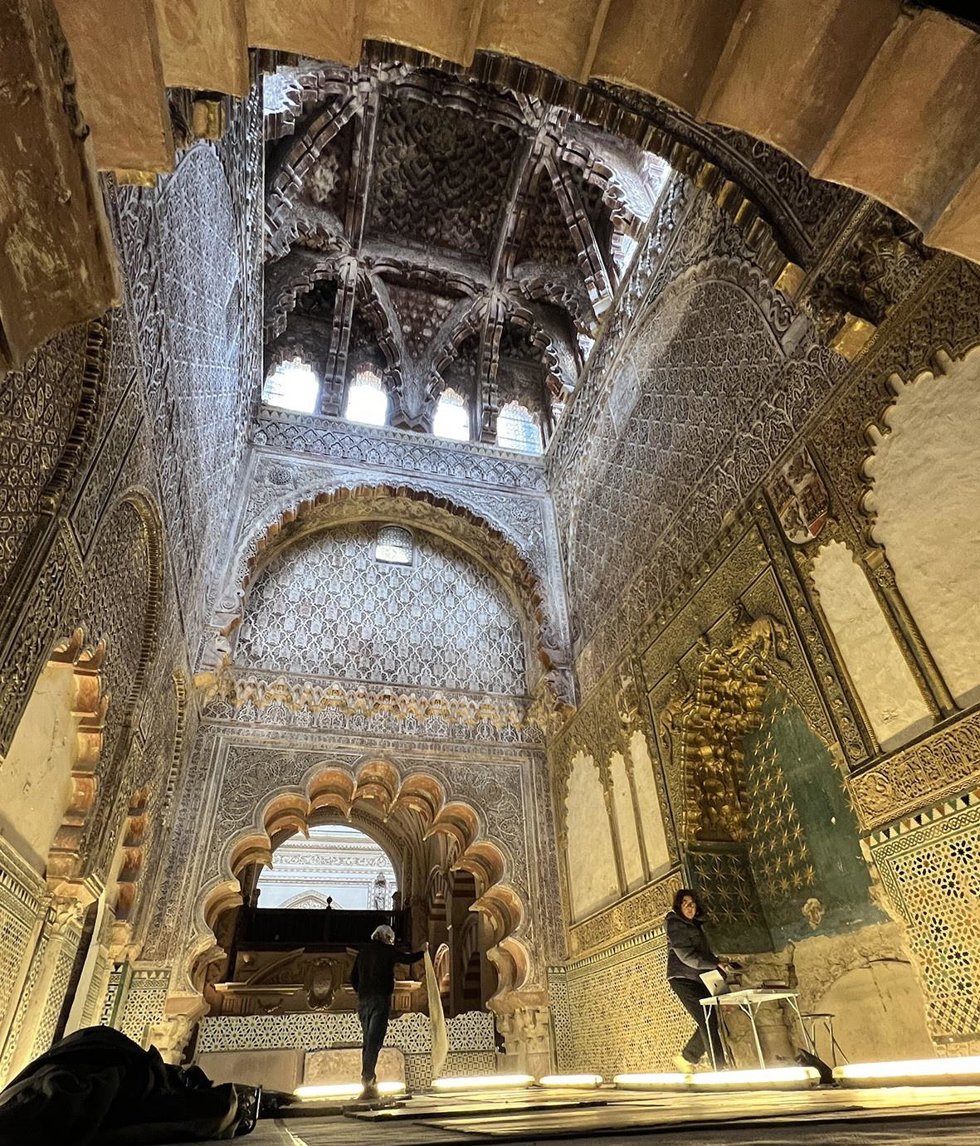 Trabajos de restauración en la Capilla Real de la Mezquita-Catedral de Córdoba.