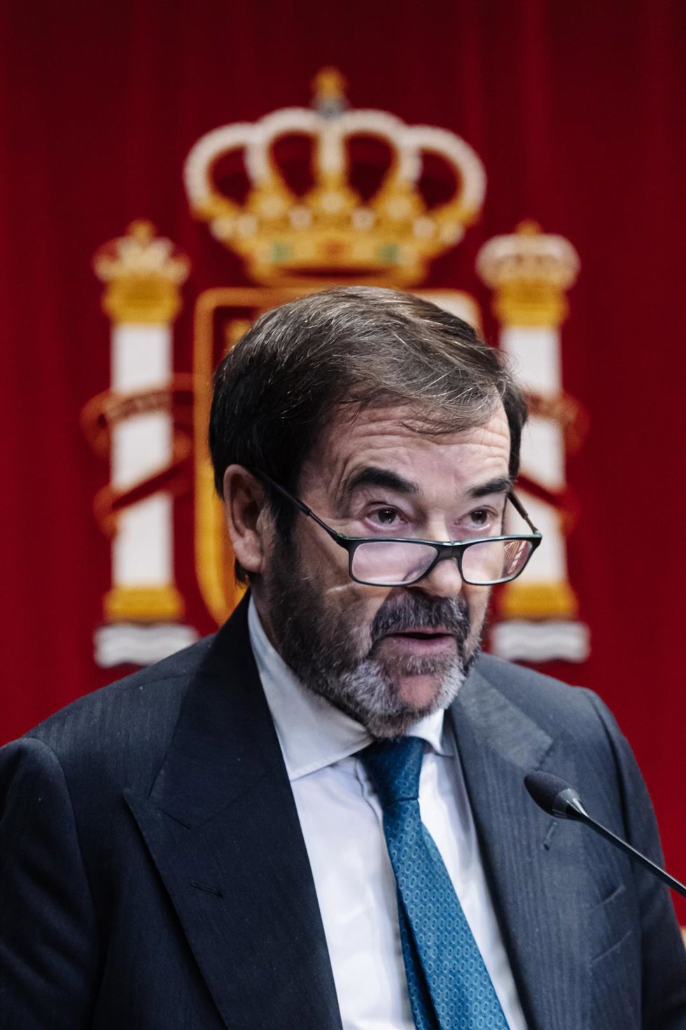 Archivo - El presidente del Consejo General del Poder Judicial (CGPJ), Vicente Guilarte, interviene durante el acto de entrega de los XVI premios anuales del Foro Justicia y Discapacidad, en la sede del CGPJ, a 20 de diciembre de 2023, en Madrid (España