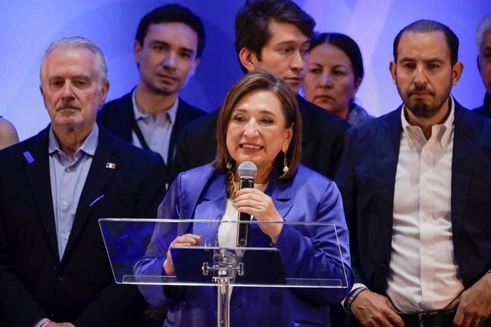 La candidata de la oposición mexicana a las elecciones presidenciales, Xóchitl Gálvez 
