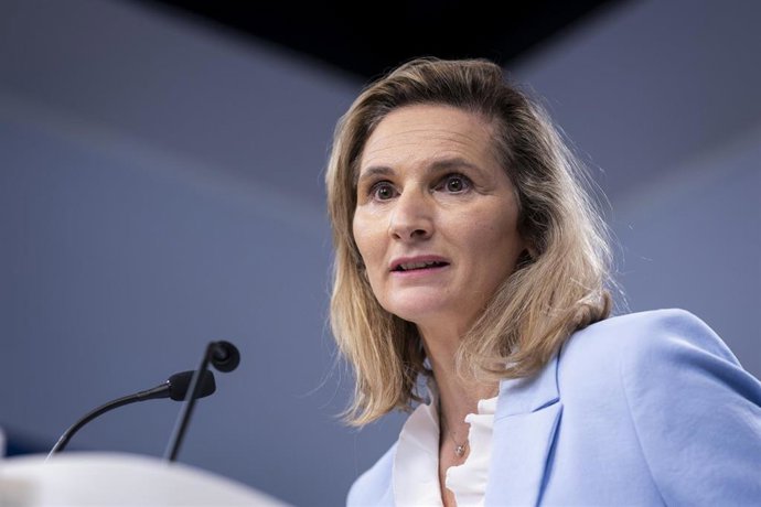 Archivo - La vicesecretaria de Desarrollo Sostenible del PP, Paloma Martín, durante una rueda de prensa, en la sede del Partido Popular, a 26 de diciembre de 2023, en Madrid (España). Durante la comparecencia, han hablado de la actualidad política, marc