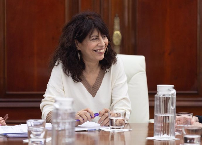 La ministra de Igualdad, Ana Redondo, se reúne con CIMA, la Asociación de mujeres cineastas y de medios audiovisuales, en el Ministerio de Igualdad, a 5 de febrero de 2024, en Madrid (España). La CIMA, Asociación de Mujeres Cineastas y de Medios Audiovisu