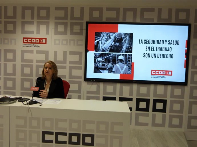 La secretaria de Diálogo Social, Institucional y Salud Laboral, Raquel Payo, en rueda de prensa.