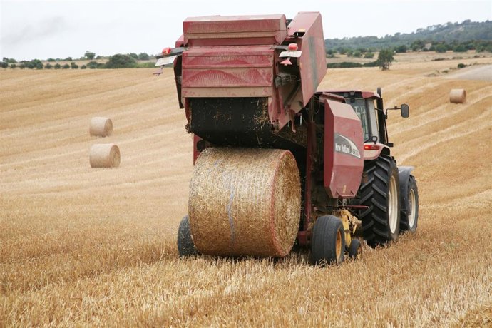 Archivo - Tractor en el campo.