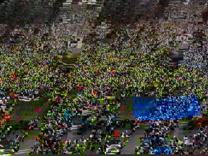 Tercer día tractorada en Logroño