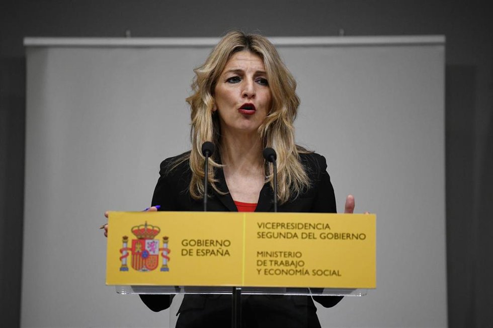 La vicepresidenta segunda del Gobierno y ministra de Trabajo, Yolanda Díaz.