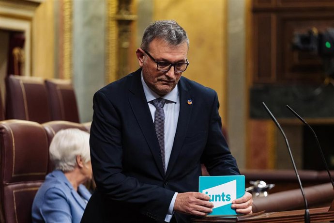 Archivo - El diputado de Junts Josep Maria Cervera interviene durante una sesión plenaria, en el Congreso de los Diputados, a 12 de diciembre de 2023, en Madrid (España). El Pleno del Congreso acoge hoy el primer debate de la proposición de Ley de Amnis