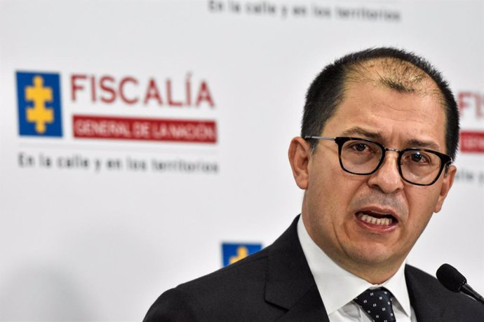 Archivo - October 25, 2023, Bogota, Cundinamarca, Colombia: Colombia's general attorney prosecutor, Francisco Barbosa gives a press conference about the security process and investigations for the upcoming regional elections in Colombia that will take pla