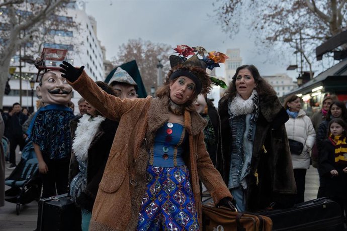 El 'Arribo' que da inicio al Carnaval en Barcelona.