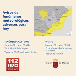 Avisos de fenómenos meteorológicos adversos para este viernes, 9 de febrero de 2024