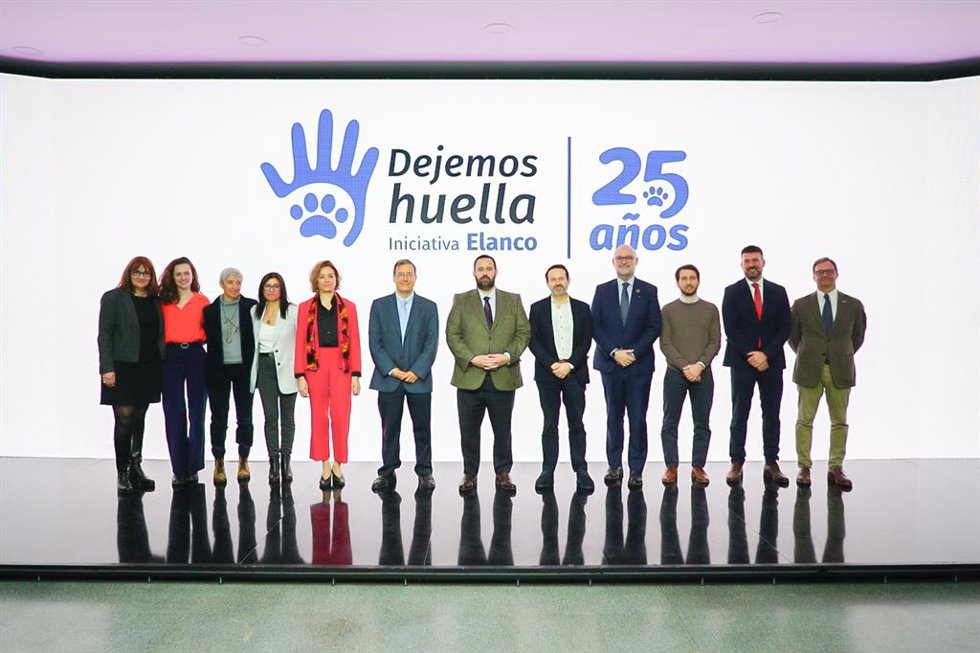 Acto de celebración del 25 aniversario de la iniciativa 'Dejemos Huellas' de Elanco, con la que la compañía impulsa y crea vícnulos entre personas y animales