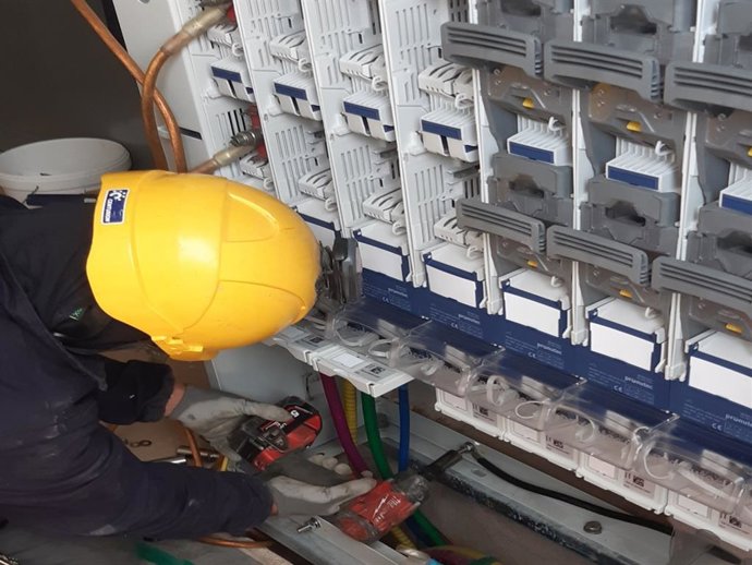Un operario de Endesa.
