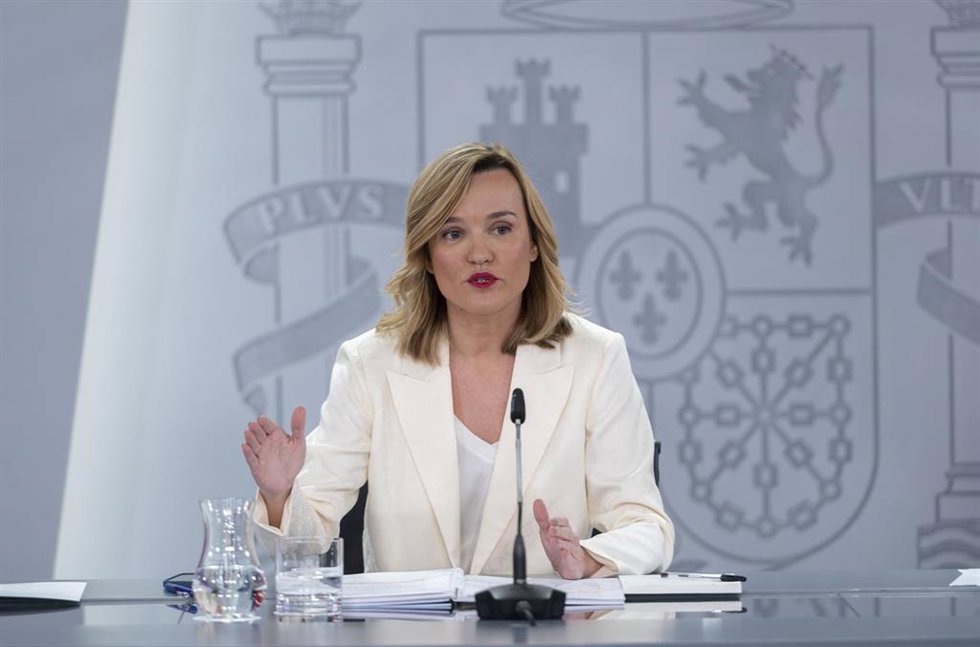 La ministra Portavoz, Pilar Alegría,