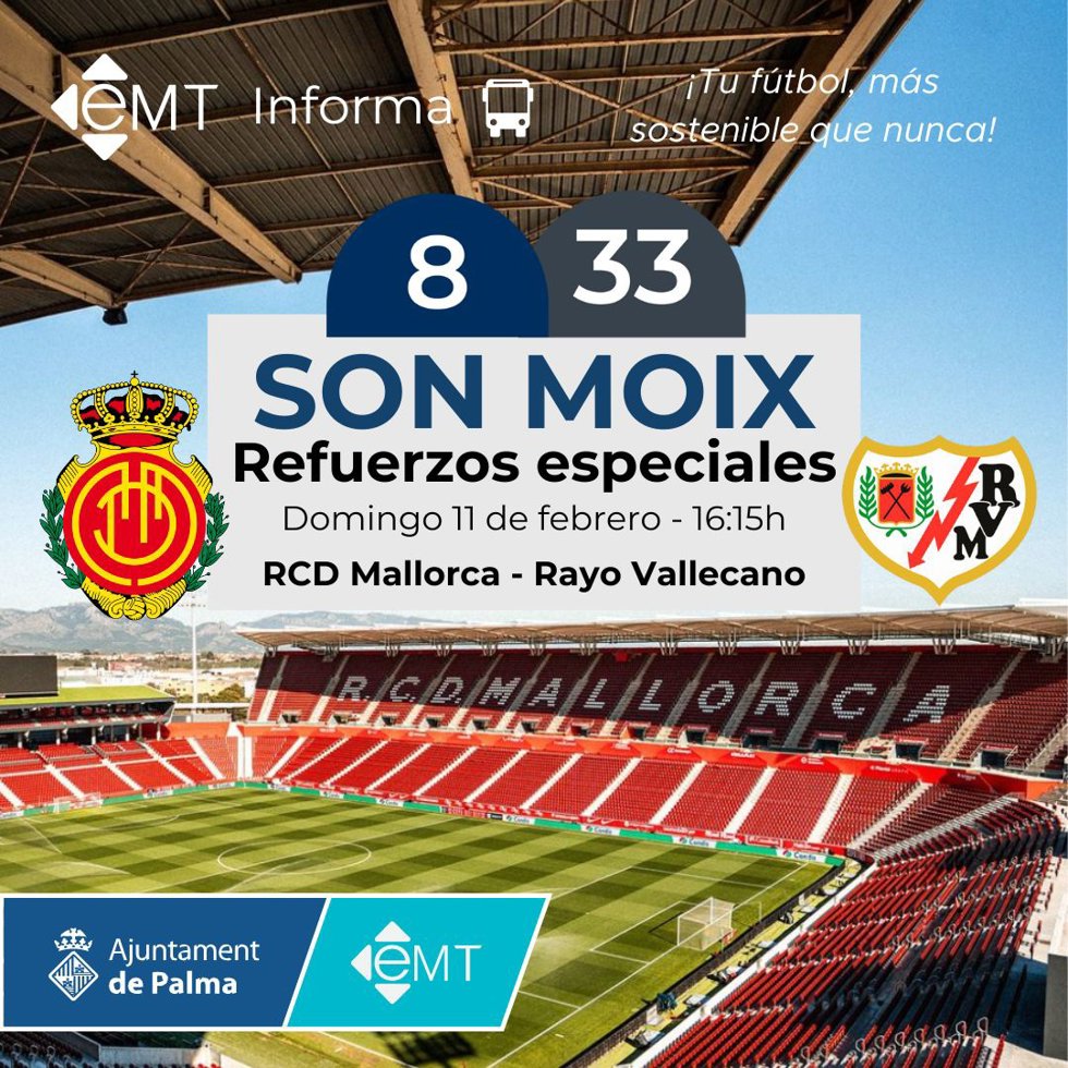 EMT refuerza servicios este domingo