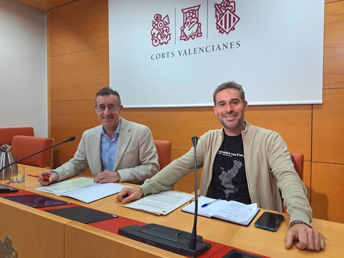 Los portavoces de Educación del PSPV y Compromís en Les Corts Valencianes, José Luis Lorenz y Gerard Fullana