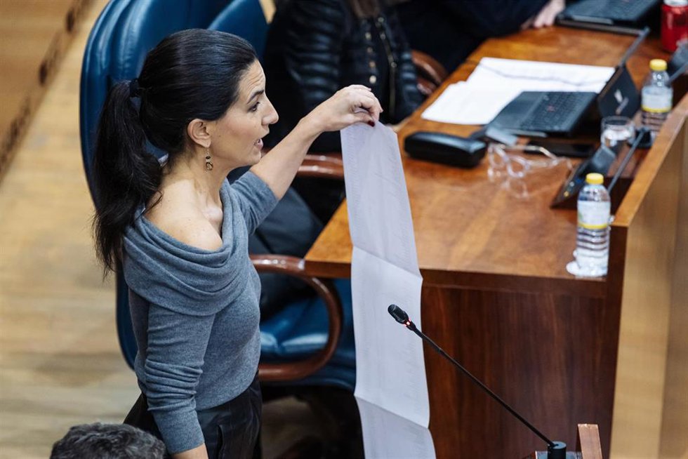 La portavoz de Vox en la Asamblea de Madrid, Rocío Monasterio.