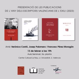 L’AVL presenta las publicaciones de los 'Escritores valencianos en el exilio'